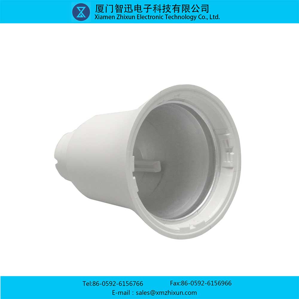 1521-b white PBT smooth LED lighting housing component lamp cup housing plastic-coated aluminum