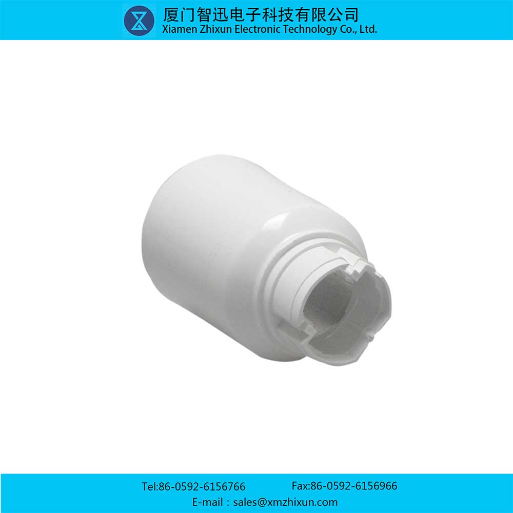 14047 glossy white long tubular PBT plastic lamp holder lamp bulb lamp cup plastic bag aluminum