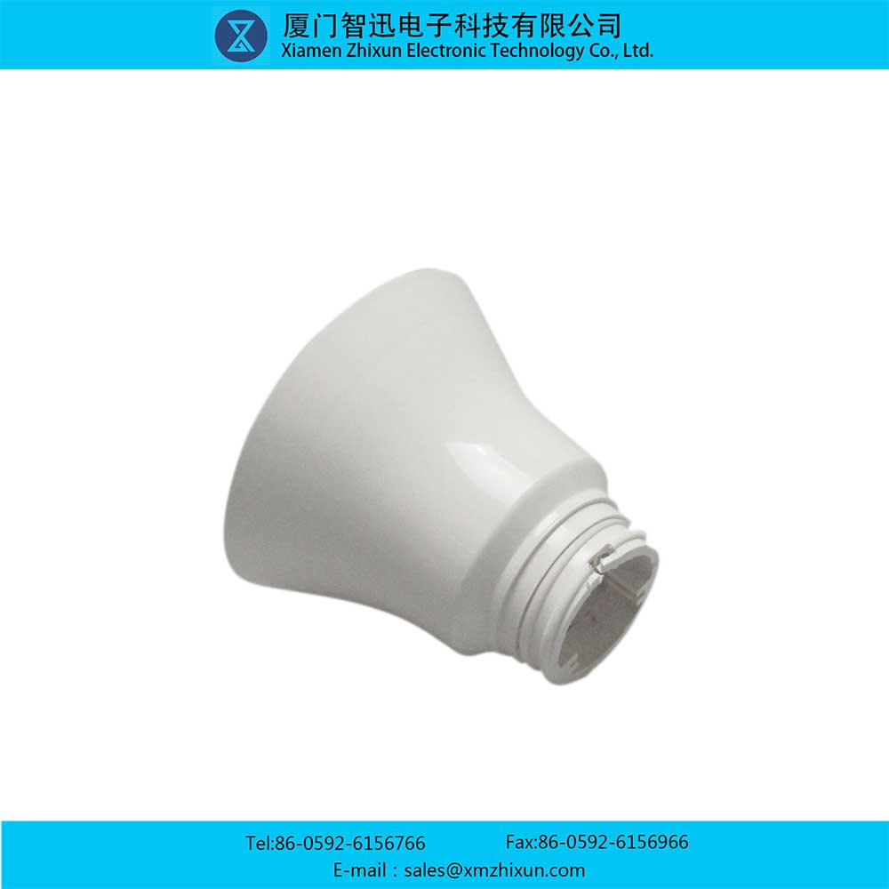 A60 smooth glossy threaded screw-in LED bulb bulb plastic package plastic aluminum lamp cup shell